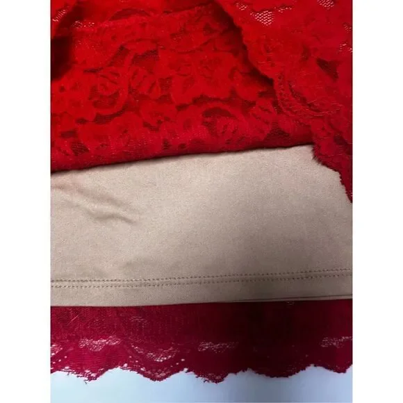 Women’s Express Red Lace Backless Bodycon Dress Size XS - Picture 11 of 13